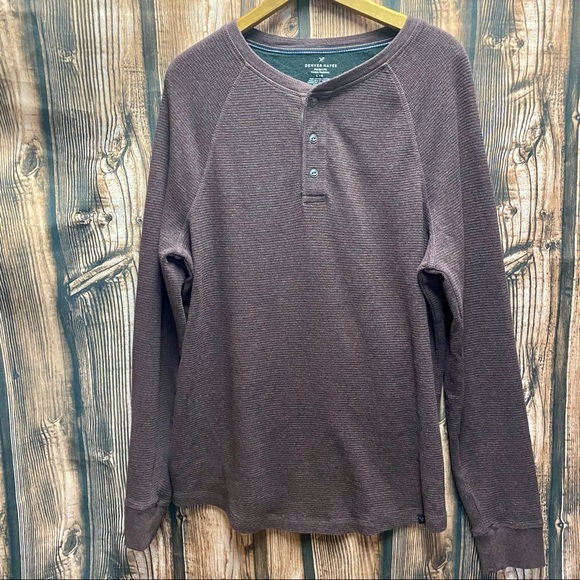 Mens Denver Hayes moden fit Henley style shirt-Size L - Picture 2 of 9